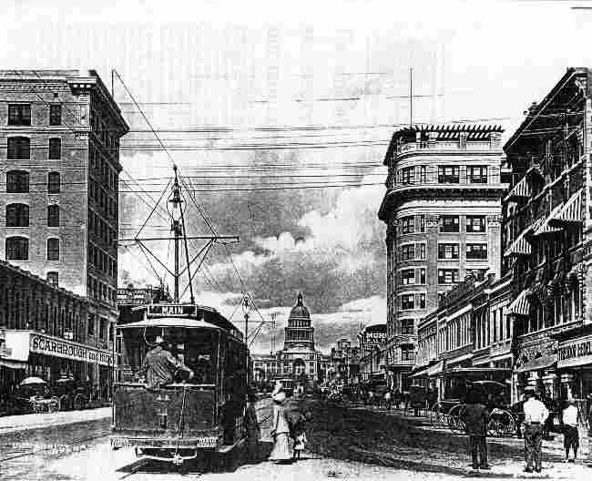 Recognize Congress Ave - Capital in the background - see the overhead wires